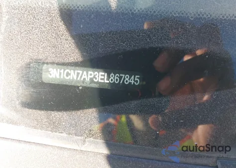 2014 Nissan Versa 1.6 S z USA, uszkodzony, nr VIN 3N1CN7AP3EL867845